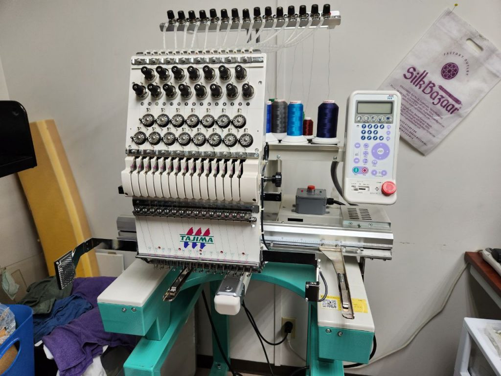 Sewing room equipment and workspace